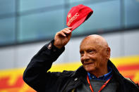 Lauda at the Formula One Grand Prix of Great Britain at Silverstone on July 16, 2017 in Northampton, England.