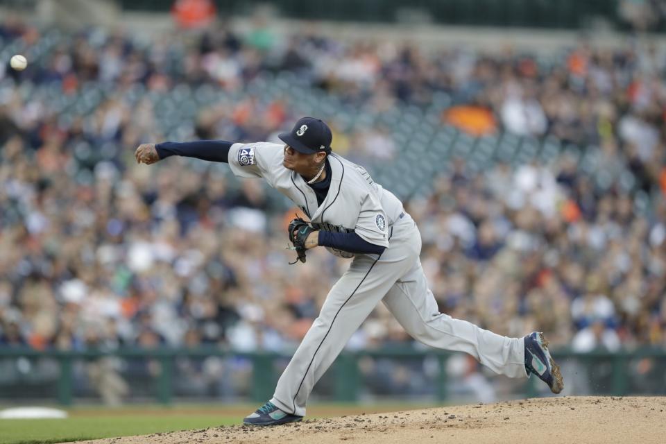 King Felix Hernandez was pulled after two innings marking the shortest start of his career since June, 2015. (AP Photo/Carlos Osorio)