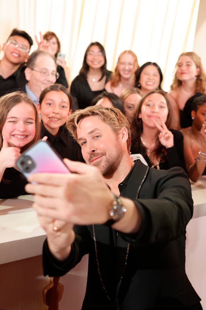 Ryan Gosling taking a selfie