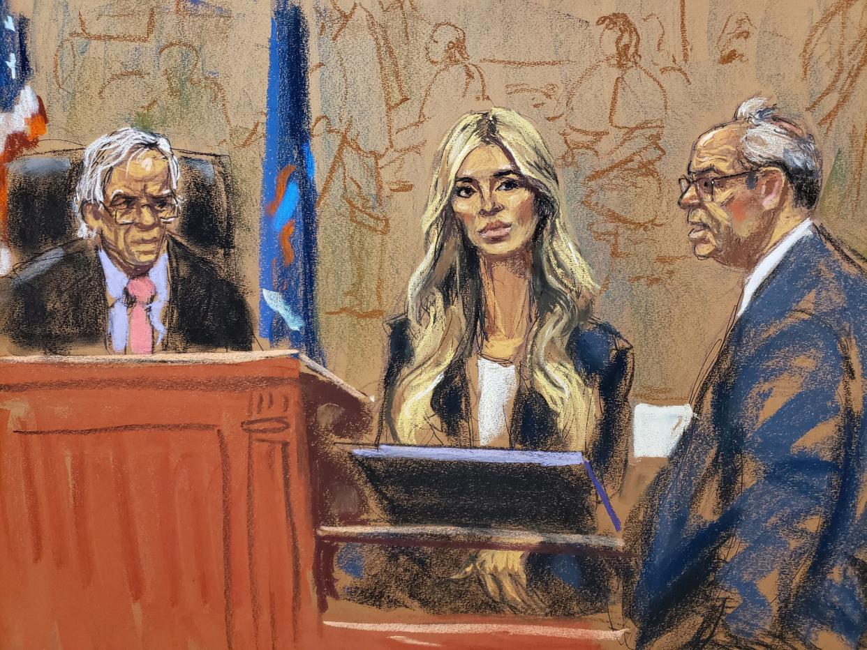 Louis Solomon of the New York attorney general's office questions Ivanka Trump on the witness stand during the Trump Organization civil fraud trial before Judge Arthur Engoron (REUTERS)