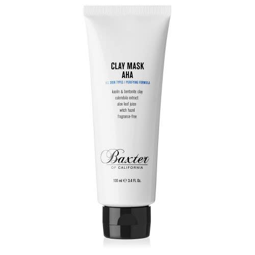 Baxter of California Clay Mask AHA; best men's skincare brands, best skincare brands for men