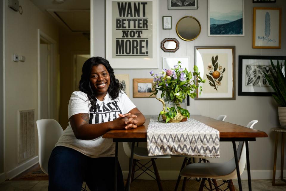 Faith Adedokun poses for a portrait in her home June 4, 2020.