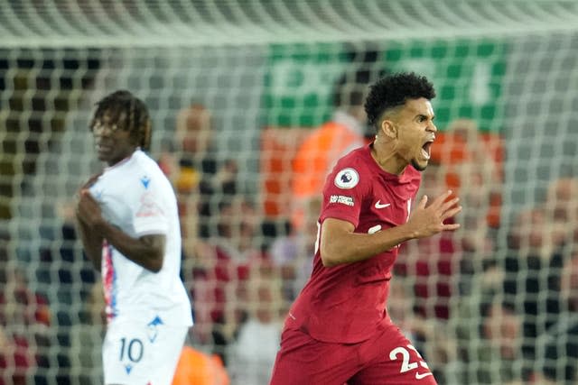 Luis Diaz (right) celebrates