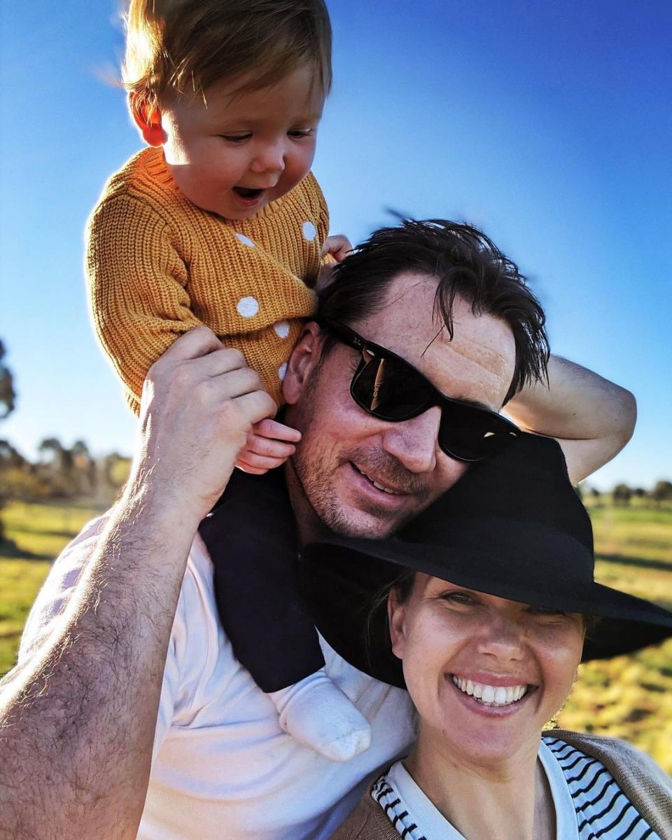 Sunrise's Edwina Bartholomew with her family