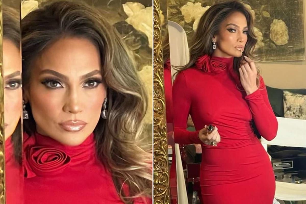 Jennifer Lopez Wears Bold Breastplate Alongside Ben Affleck on Red