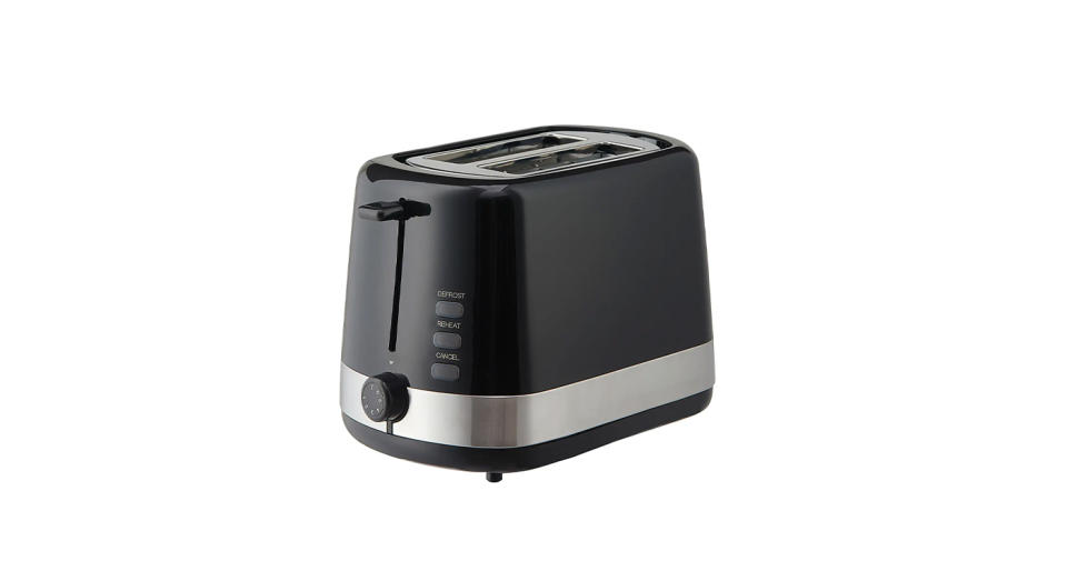 Dunelm Black 2 Slice Toaster