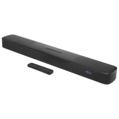 The JBL MultiBeam 250-Watt 5.0 Channel Dolby Atmos Sound Bar delivers premium audio to every corner of a room. (Photo via Best Buy)