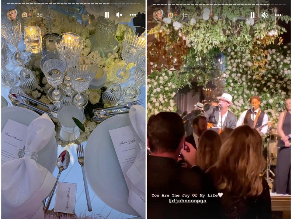 Paulina Gretzky Wedding Instagram Stories Screenshots