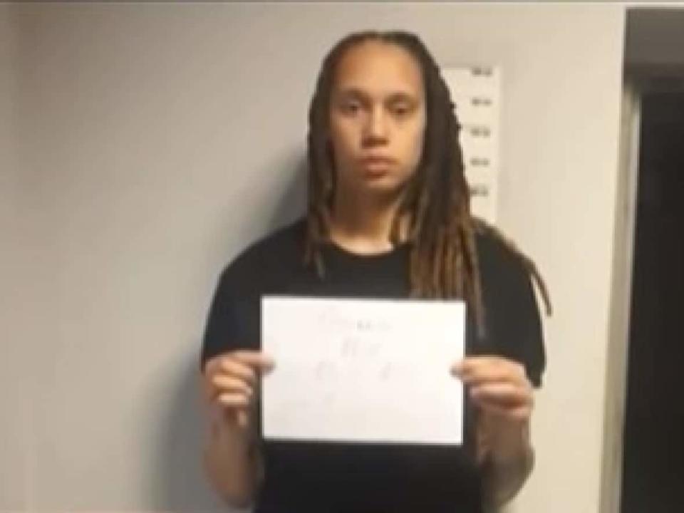 Brittney Griner in a screengrab from a Russian state-run news channel. (Twitter/@CNN - image credit)