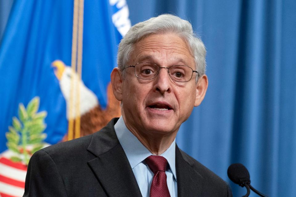 Biden administration declined to say if attorney general Merrick Garland approved raid (AP)