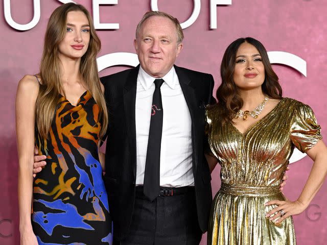 <p>Karwai Tang/WireImage</p> Mathilde Pinault, Francois-Henri Pinault and Salma Hayek