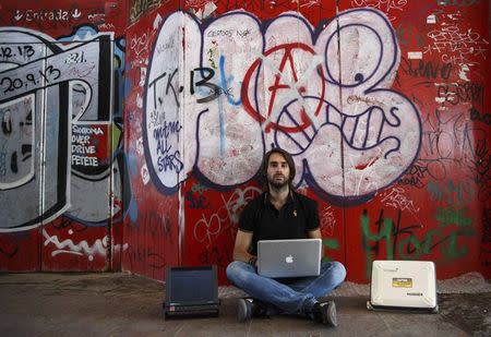 Cybersecurity researcher Ruben Santamarta poses for a photo near Madrid, July 30, 2014. REUTERS/Andrea Comas