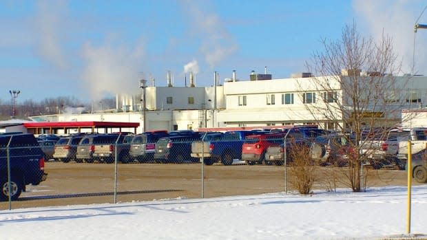 The Olymel pork-processing plant in Red Deer, Alta. Three people have died due to a COVID-19 outbreak at the plant.  (CBC - image credit)