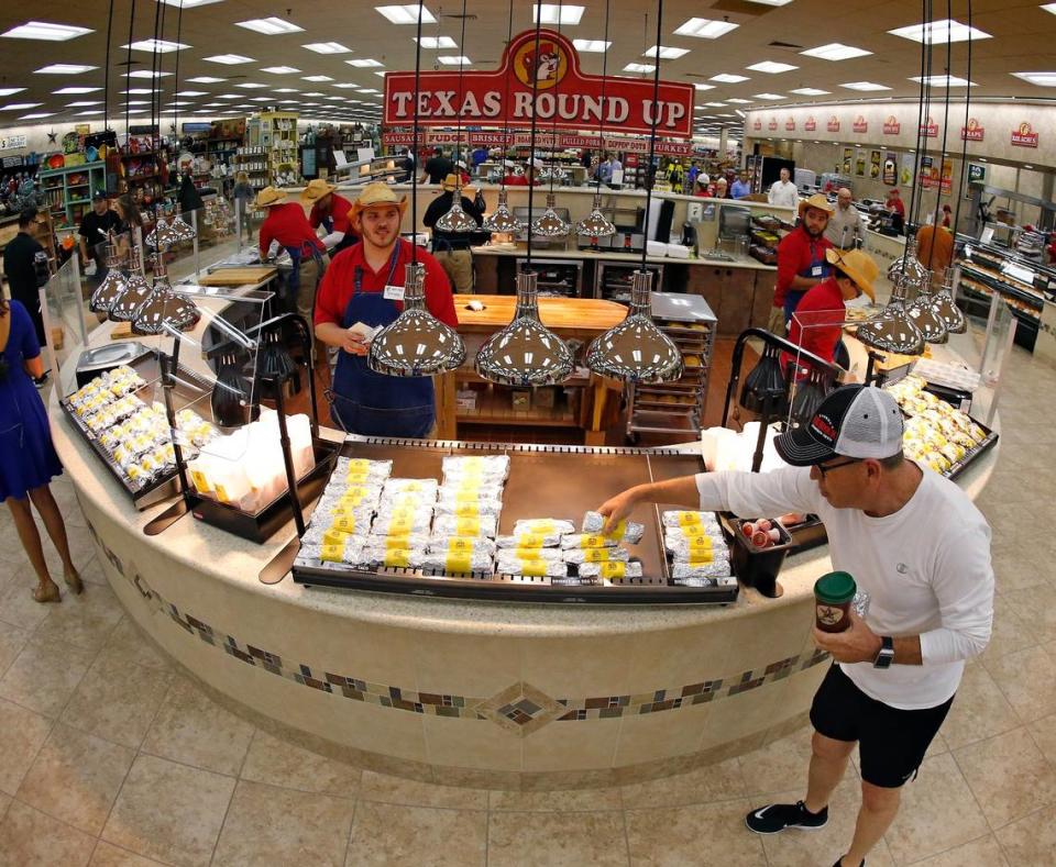 Fort Worth’s Buc-ee’s along I-35W opened in May 2016 and was the first in North Texas. Gordon Turner, at the breakfast burrito counter, was among the first shoppers.