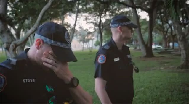 The officers did a good job of looking sad and disheartened in the hilarious video. Photo: Northern Territory Police