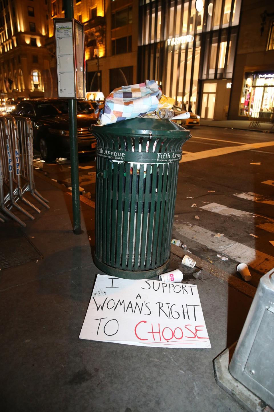 Discarded protest signs from the Women’s March in NYC