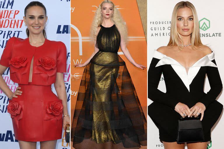 Natalie Portman, Anya Taylor-Joy y Margot Robbie brillaron en distintos eventos durante el fin de semana