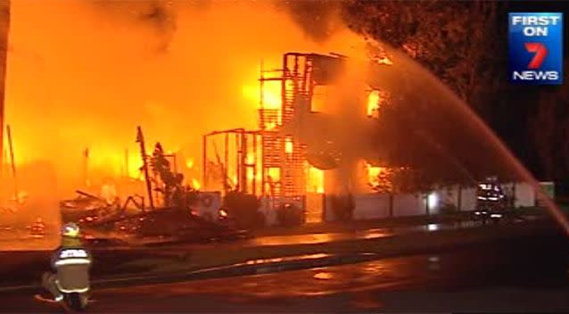 The blaze broke out in the early hours of the morning. Photo: 7 News