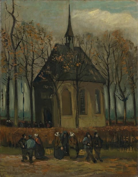 Congregation Leaving the Reformed Church in Nuenen (January-February 1884 and autumn 1885), by Vincent Van Gogh - Credit: Van Gogh Museum, Amsterdam (Vincent van Gogh Foundation)