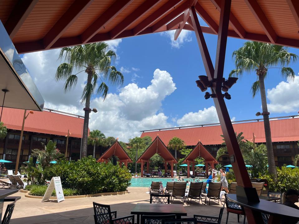 view of the smaller pool at disney's polyesian resort