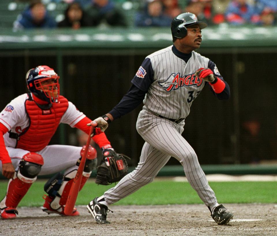 Eddie Murray on the Angels? Yep, that's his farewell season in 1997. (AP) 