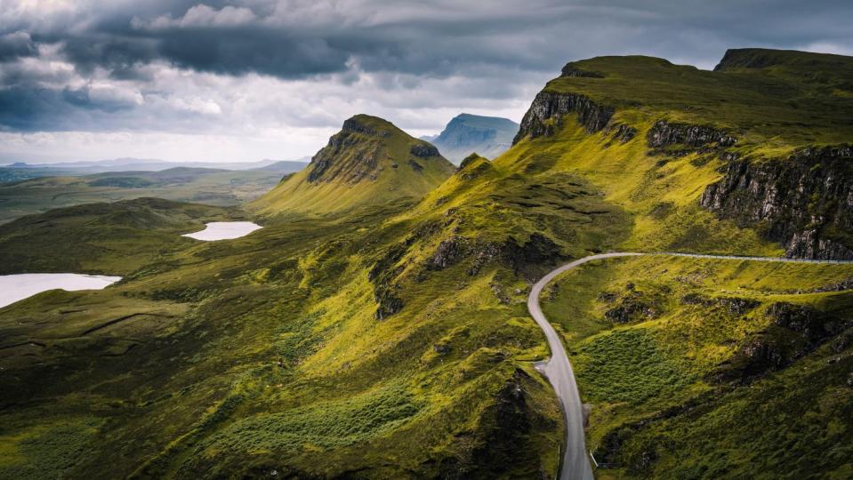 The Quiraing on the Isle of Skye in Scotland