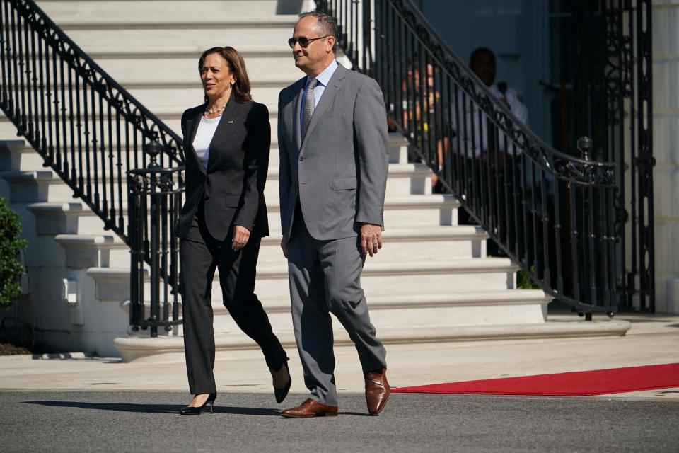 Vice President Kamala Harris and second gentleman Douglas Emhoff.