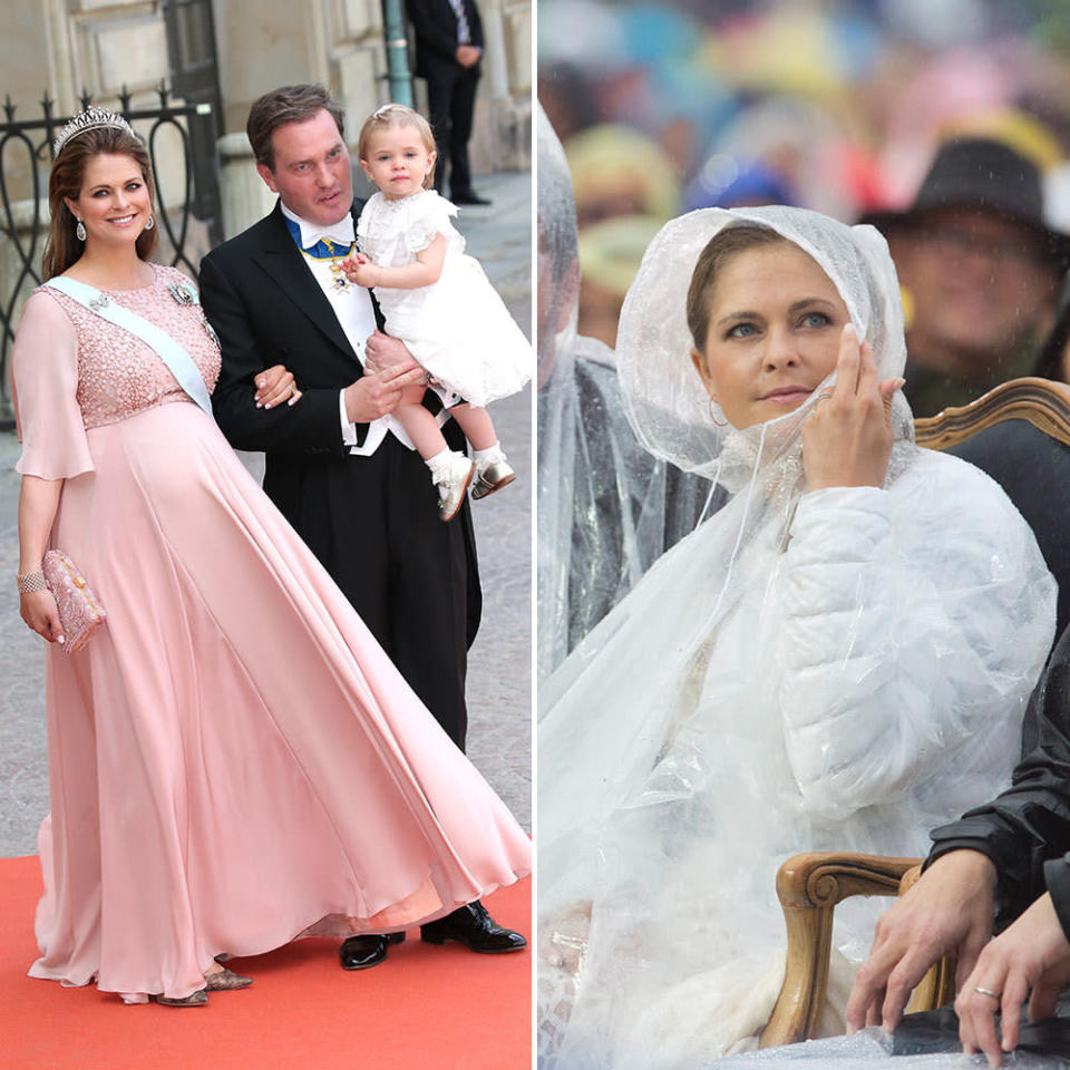 Princess Madeleine of Sweden: The gorgeous royal looks just as good in a rain poncho as she does in an ethereal gown – and if that’s not style, we don’t know what is.
