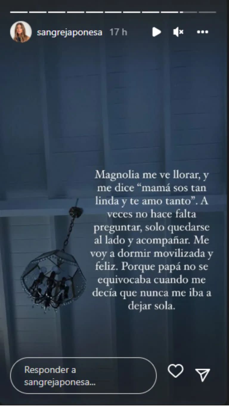 Eugenia comentó cuál fue el tierno gesto de su hija cuando la vio llorando (Foto: Instagram @samgrejaponesa)