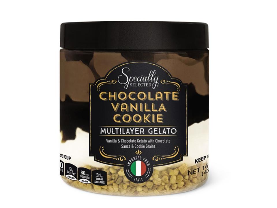 Specially Selected chocolate-vanilla cookie multilayer gelato