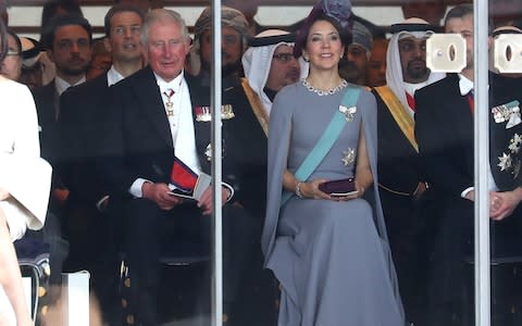 Prince Charles, seen here alongside Crown Princess Mary of Denmark, also attended the ceremony - Credit: &nbsp;Chris Jackson