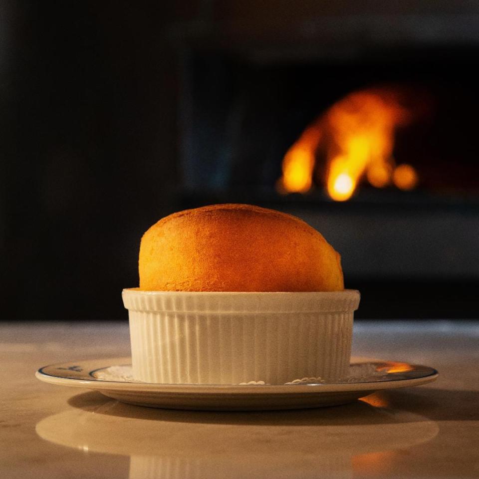 Gruyère and Parmesan enrich the cheese soufflé at La Goulue, making it one of the eatery's most popular dishes of 2023.