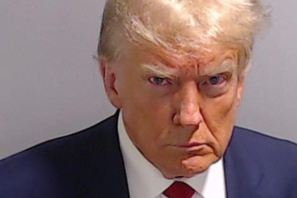 Donald Trump’s infamous mugshot (AFP)