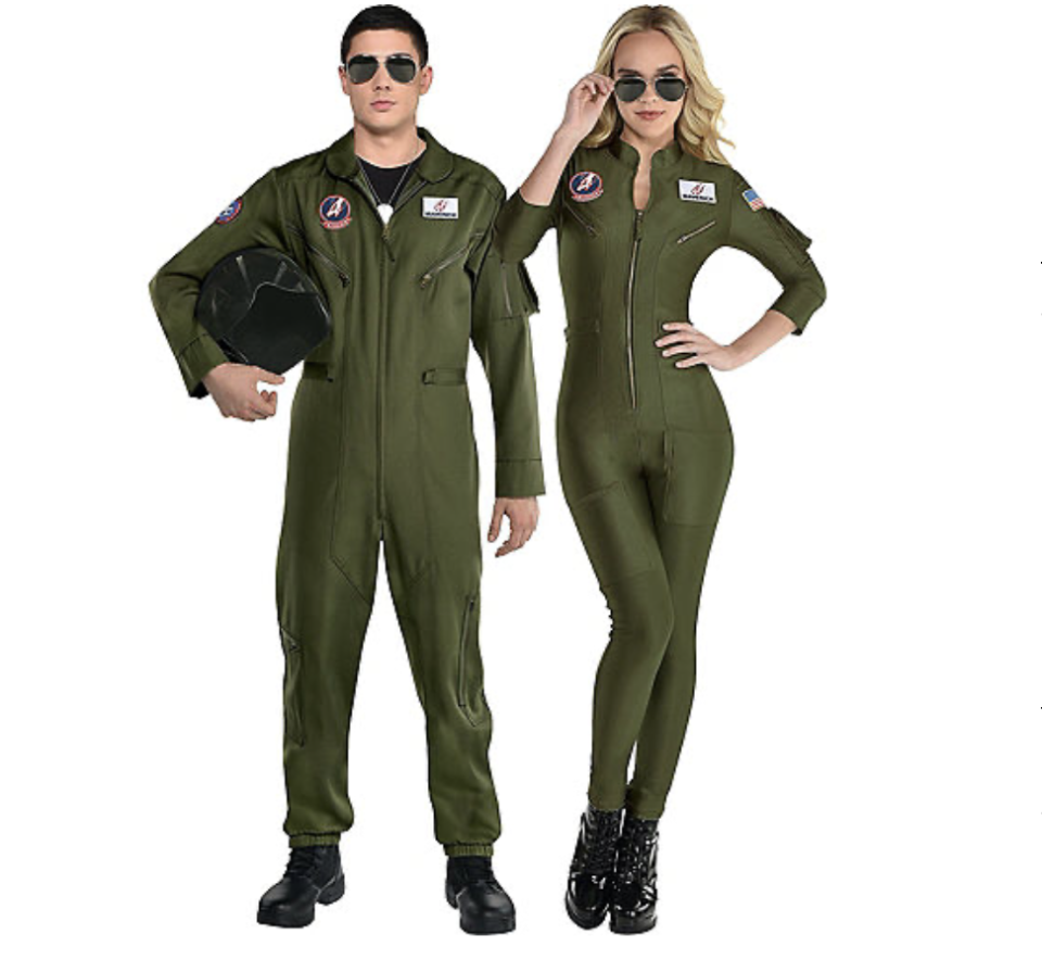 Maverick Flight Suit Couples Costumes for Adults