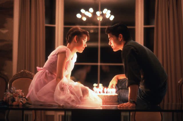 <p>Universal/Kobal/Shutterstock</p> Molly Ringwald and Michael Schoeffling in 'Sixteen Candles'.