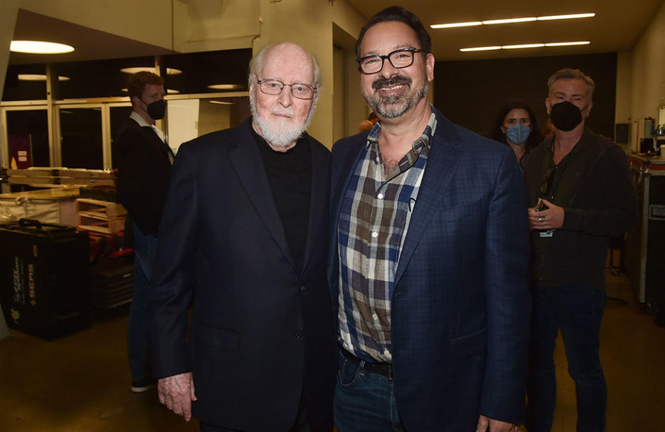 John Williams and James Mangold - Credit: Alberto E. Rodriguez/Getty Images