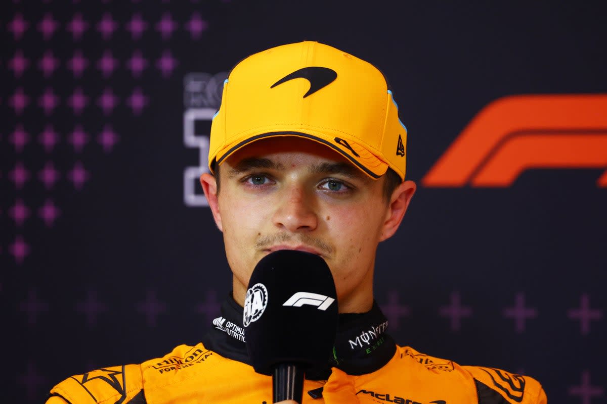 Lando Norris was unhappy with Max Verstappen’s defence during their tussle in Austria   (Getty Images)