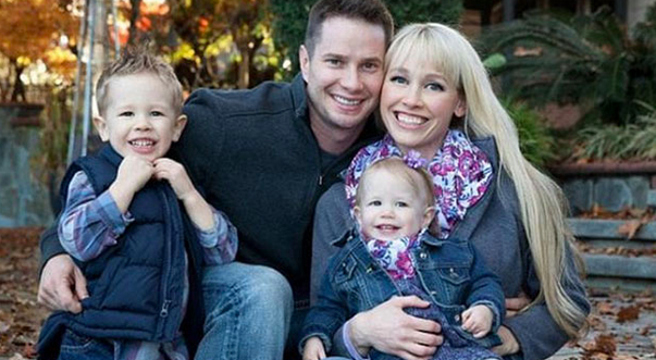 The Papini family: Sherri, Keith, Tyler and Violet. Photo: Yahoo US