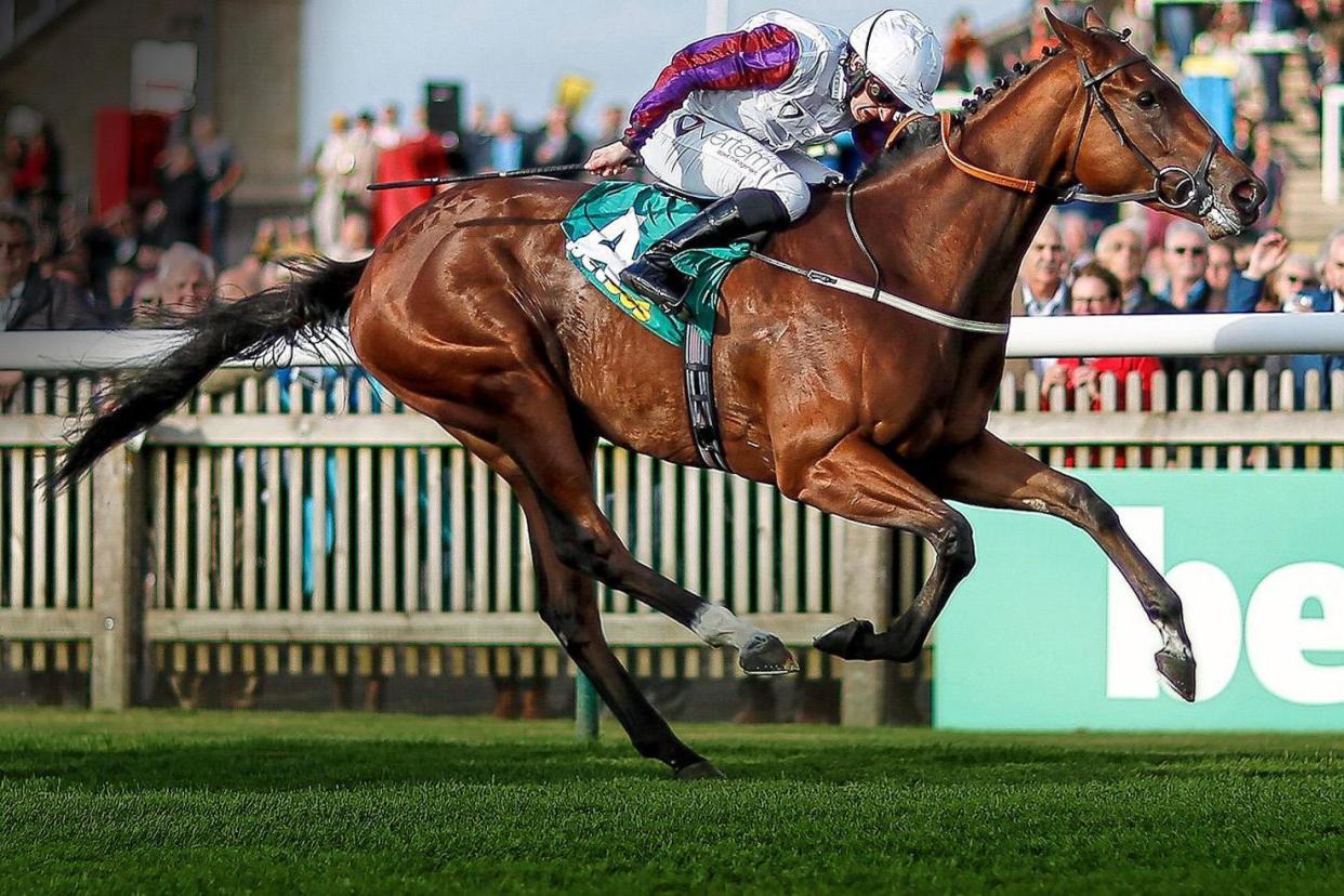 The fast lane: PJ McDonald wins the Fillies’ Mile on Laurens at Newmarket last season: Getty Images