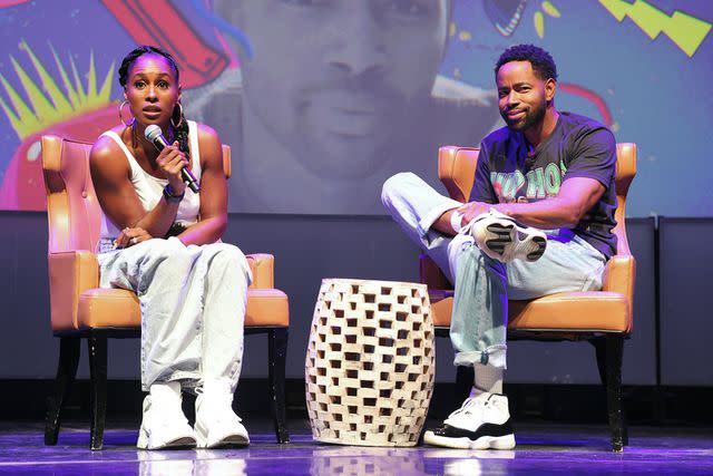 <p>Robin L Marshall/Getty</p> Issa Rae and Jay Ellis