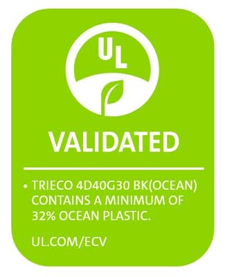 由UL Solutions頒發的三養社TRIECO 4D「ECV Ocean Plastic」認證標誌