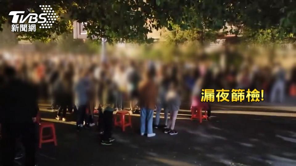 新街國小漏夜篩檢。（圖／TVBS）