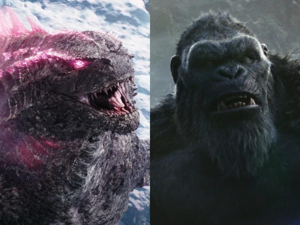 Godzilla and King Kong in "Godzilla x Kong: The New Empire"