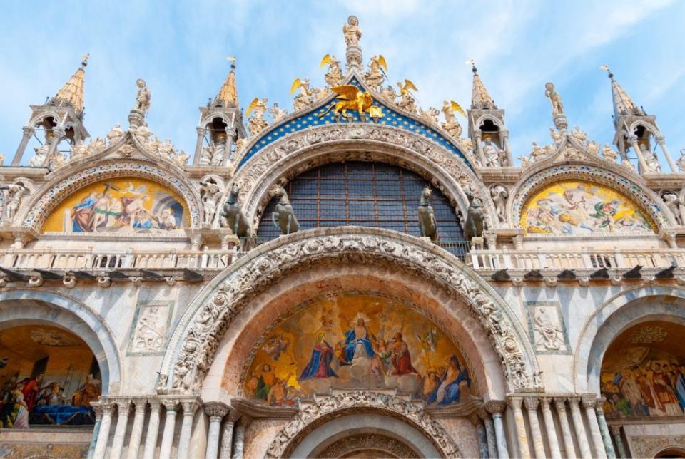 close up of Venetian Cathedral