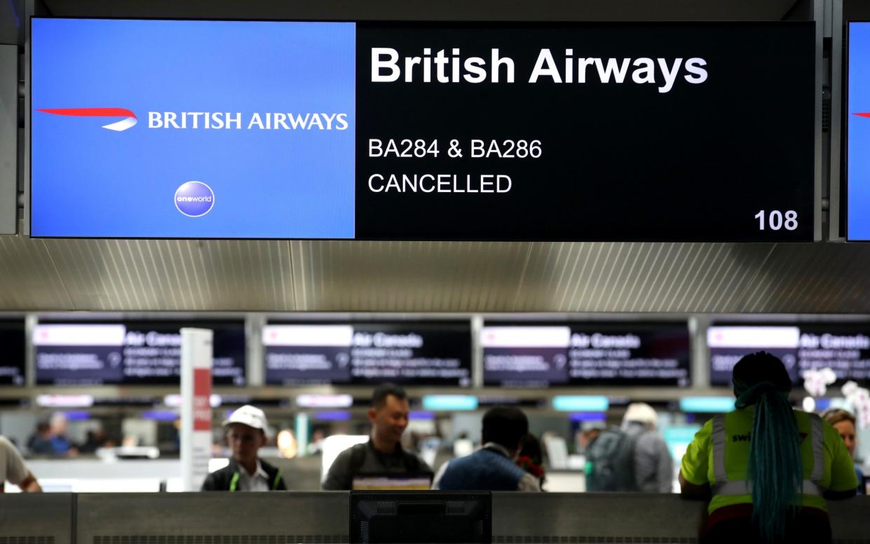 british airways cancelled flight 5g flight interference - Getty