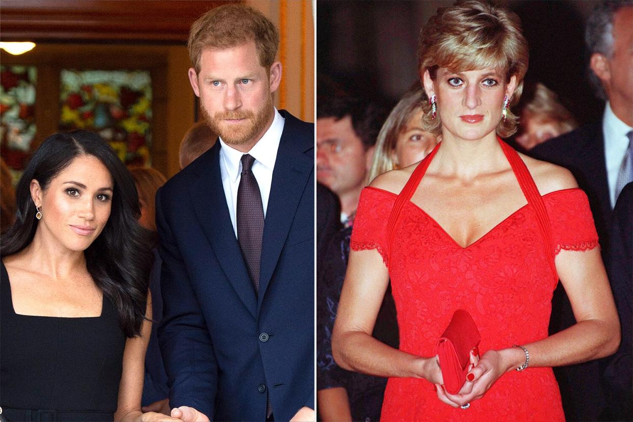 prince harry, meghan markle and princess diana