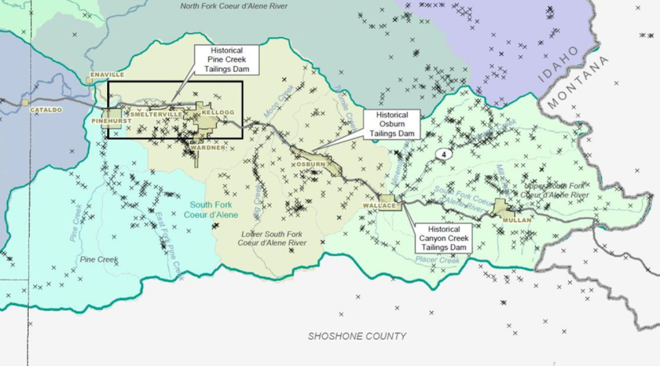 Hundreds of old mine sites dot the region east of Lake Coeur d'Alene. <a href="https://panhandlehealthdistrict.org/" rel="nofollow noopener" target="_blank" data-ylk="slk:Panhandle Health District;elm:context_link;itc:0;sec:content-canvas" class="link ">Panhandle Health District</a>