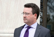 Former Jefferies Group bond trader Jesse Litvak walks away from U.S. District Court after his sentencing for defrauding customers on bond prices in New Haven, Connecticut, U.S., April 26, 2017. REUTERS/Michelle McLoughlin