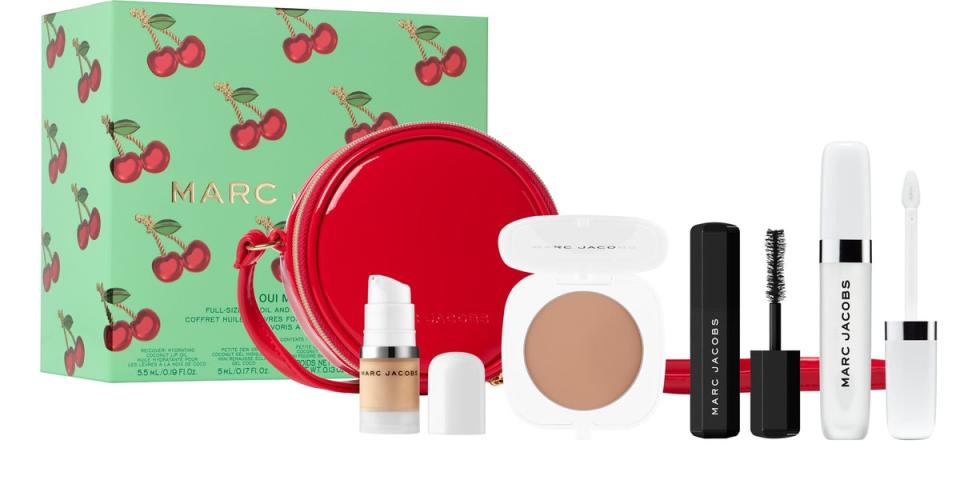 Marc Jacobs Beauty Oui Mon Cherry Full-size Lip Oil and Mini Favorites Set with Bag