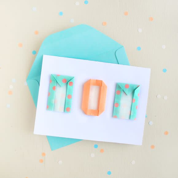 orgami mother's day card